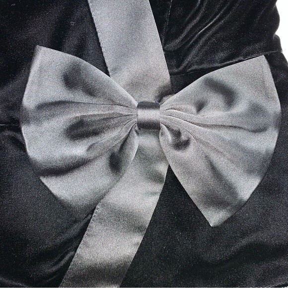 Vintage Christmas Holiday Black Velvet Satin Suit Set Women’s 8 Donna Morgan - Picture 3 of 11